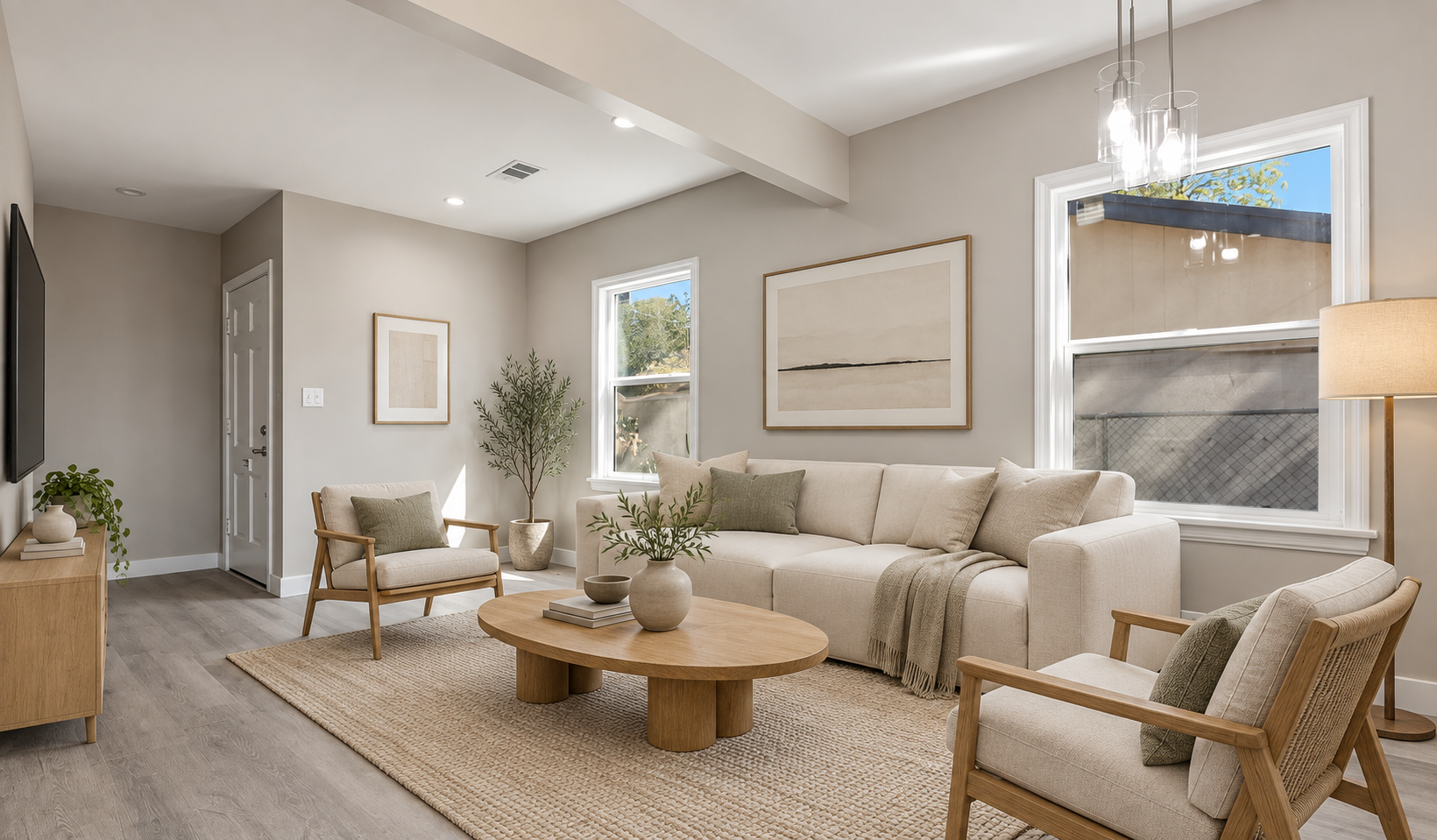 Virtually Staged Living Room